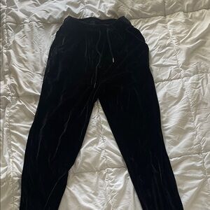 SHEIN Black Velvet Joggers